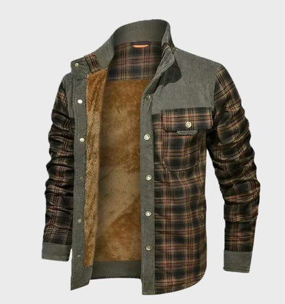 Warmes Flanellhemd Herren Kariert Fleece