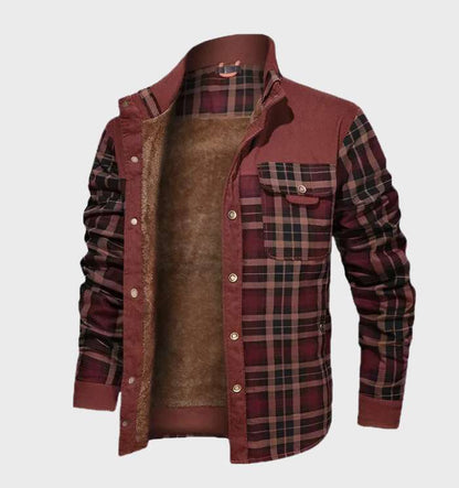Warmes Flanellhemd Herren Kariert Fleece