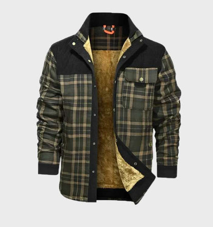 Warmes Flanellhemd Herren Kariert Fleece