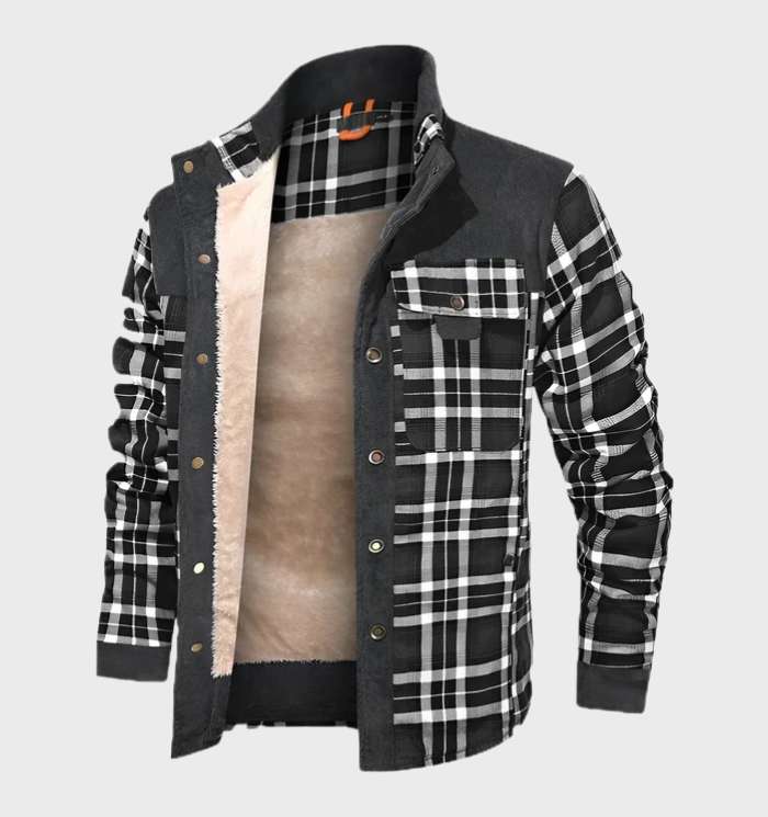 Warmes Flanellhemd Herren Kariert Fleece