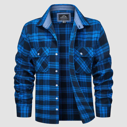 Herren Flanellhemd Kariert Modern