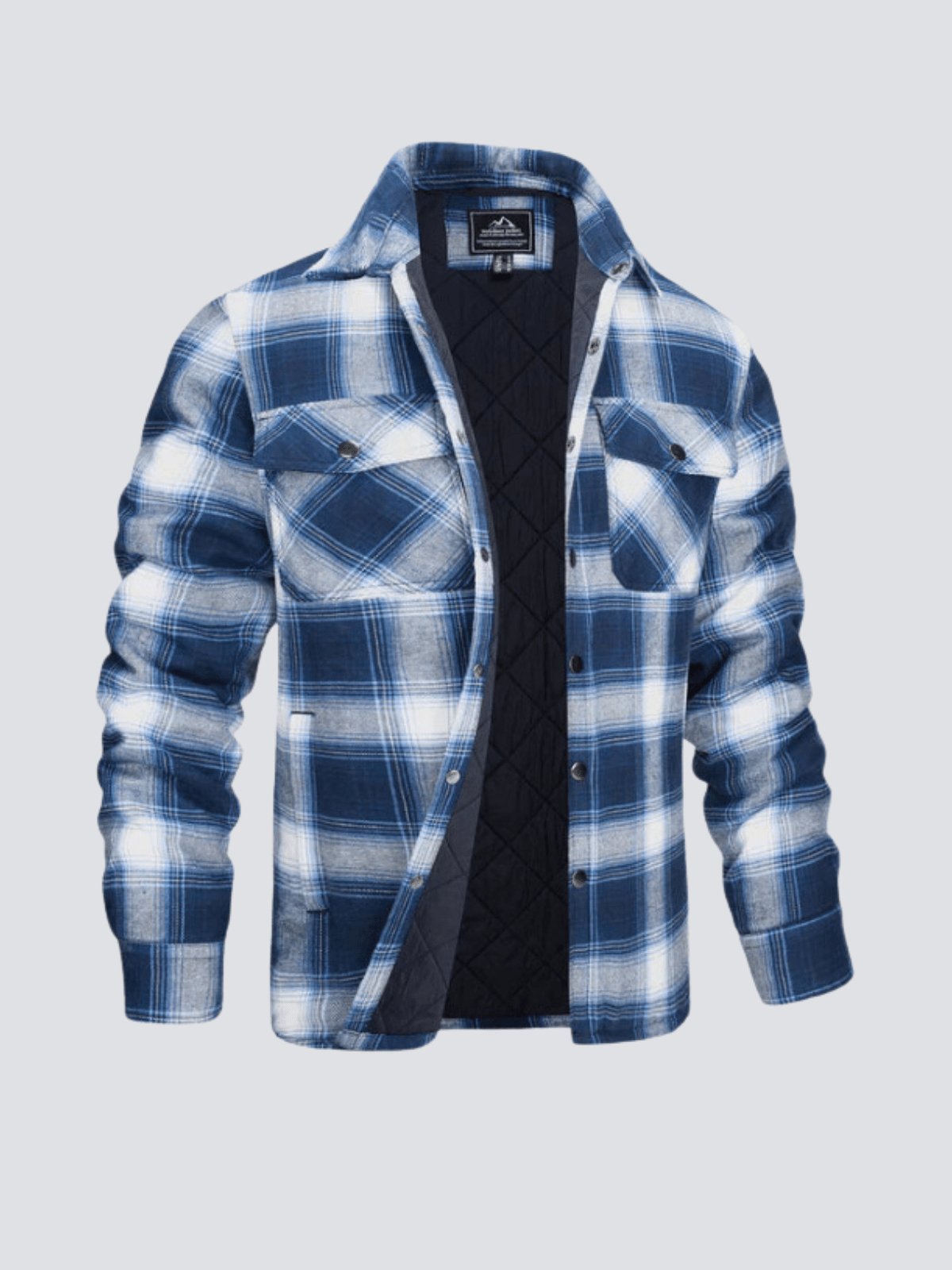 Herren Winterjacke Kariert Flanell Gefüttert