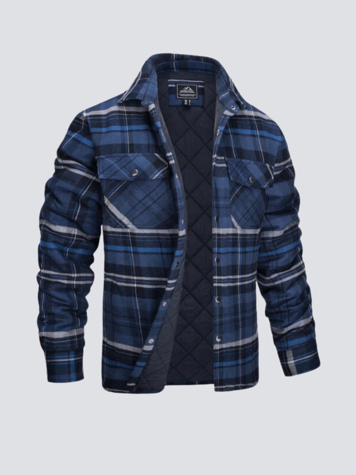 Herren Winterjacke Kariert Flanell Gefüttert