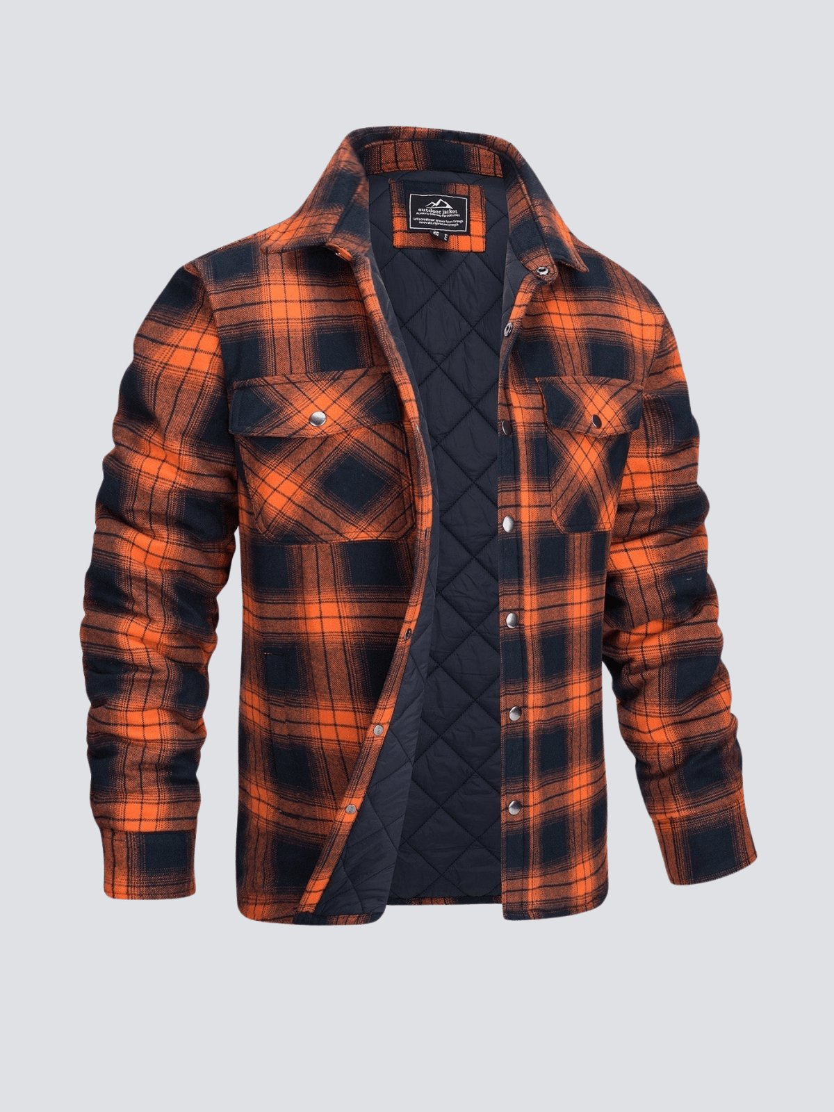 Herren Winterjacke Kariert Flanell Gefüttert - IdealeKleiden