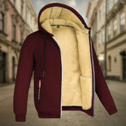 Warme Herren Fleece Jacke Winter