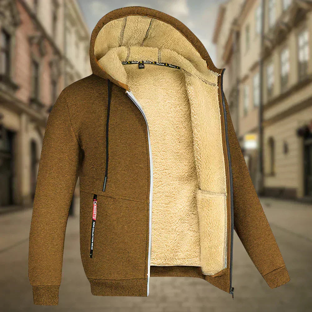 Warme Herren Fleece Jacke Winter