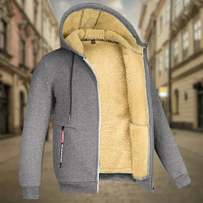 Warme Herren Fleece Jacke Winter