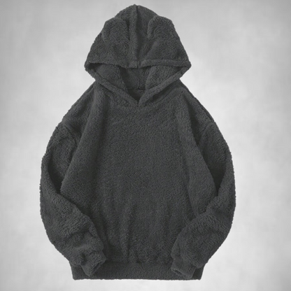 Fleece Hoodie Herren Warm Bequem Teddy Look