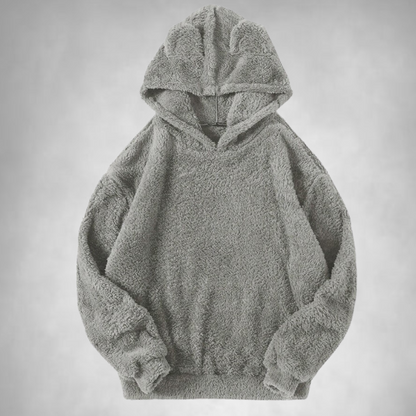 Fleece Hoodie Herren Warm Bequem Teddy Look