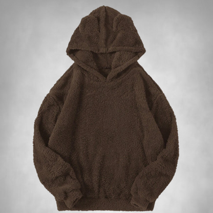 Fleece Hoodie Herren Warm Bequem Teddy Look