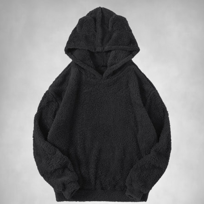 Fleece Hoodie Herren Warm Bequem Teddy Look