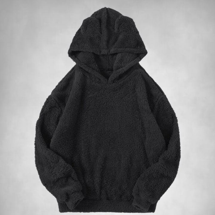Fleece Hoodie Herren Warm Bequem Teddy Look