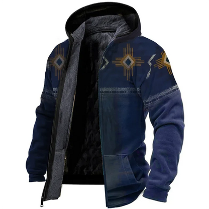 Herren Fleecejacke Warm Vintage Style