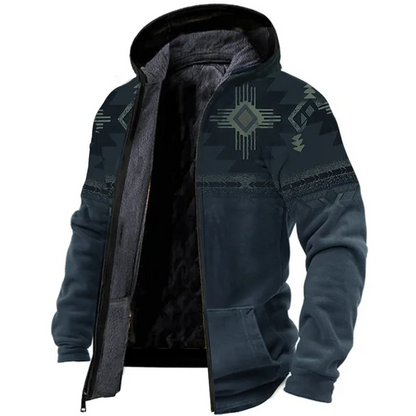 Herren Fleecejacke Warm Vintage Style