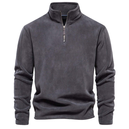 Warme Fleecejacke Herren Kurzreißverschluss