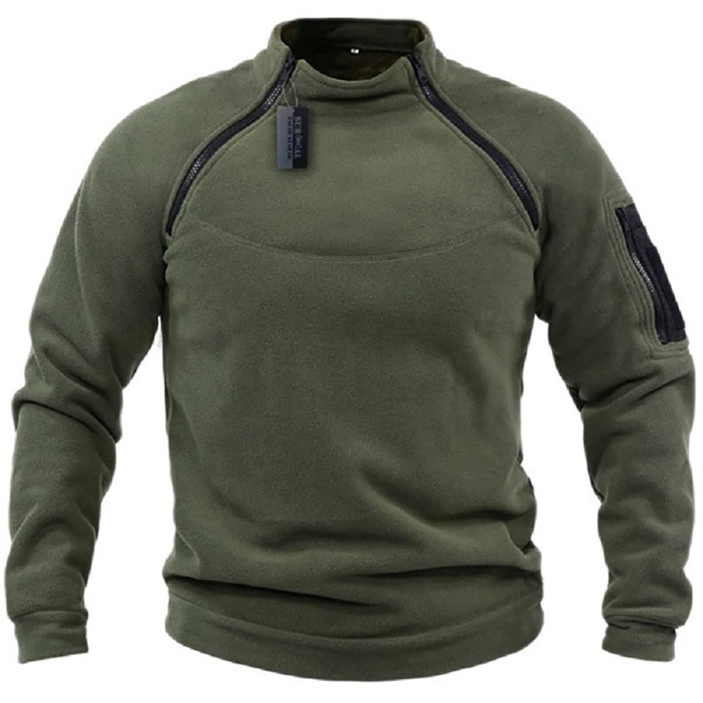 Herren Fleece Pullover Warm Halbzipper Outdoor