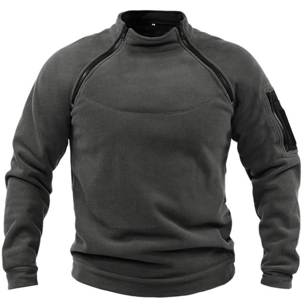 Herren Fleece Pullover Warm Halbzipper Outdoor