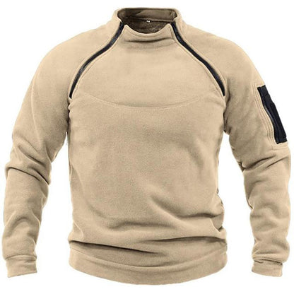Herren Fleece Pullover Warm Halbzipper Outdoor