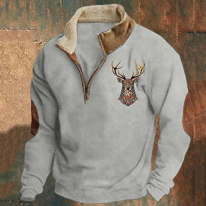 Wärmer Fleece Pullover Herren Winter