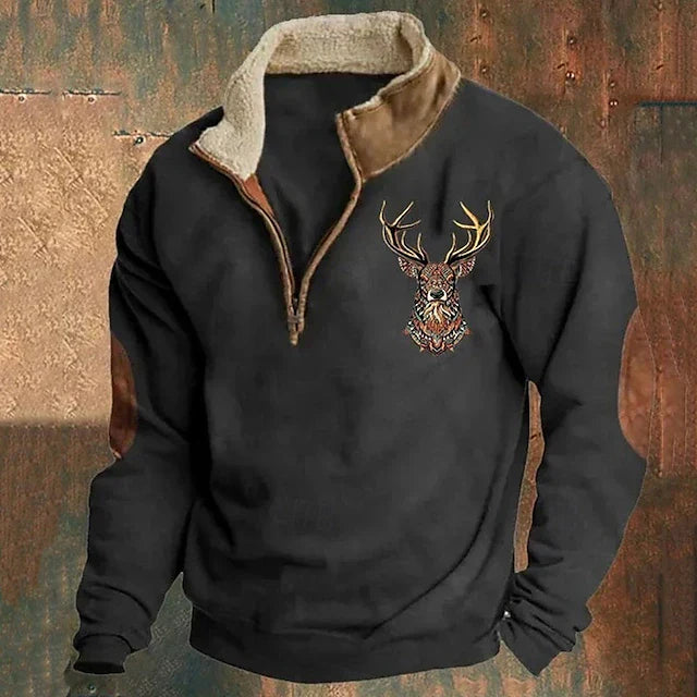 Wärmer Fleece Pullover Herren Winter