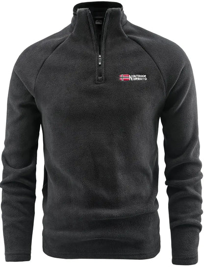 Herren Fleece Pullover Warm Viertelzipper