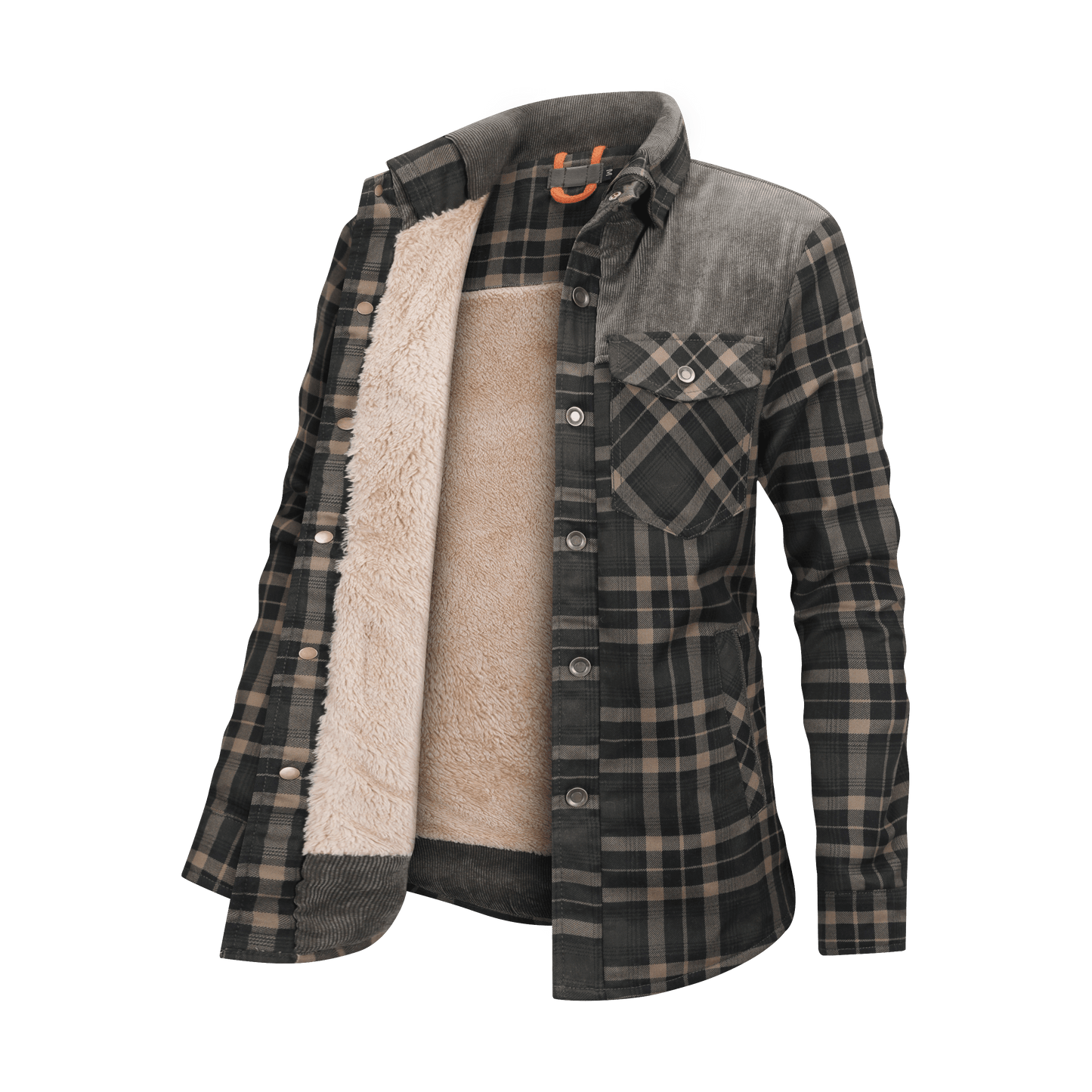 Herren Fleecejacke Kariert Warm