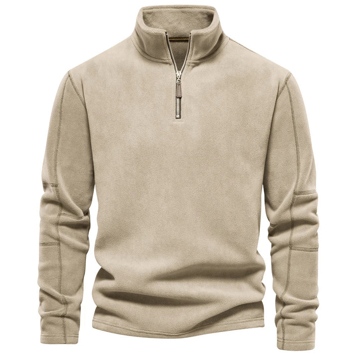 Herren Fleece Pullover Warm Kurzreißverschluss
