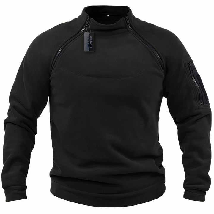 Herren Fleece Pullover Quarter Zip Warm - IdealeKleiden