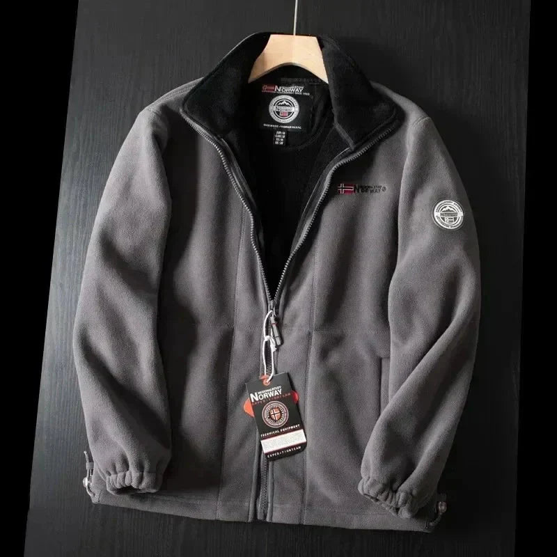 Herren Fleecejacke Warm mit Taschen - IdealeKleiden