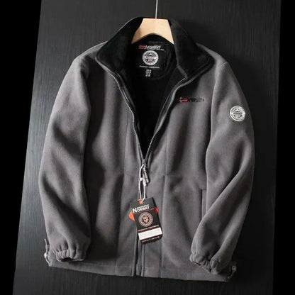 Herren Fleecejacke Warm mit Taschen - IdealeKleiden