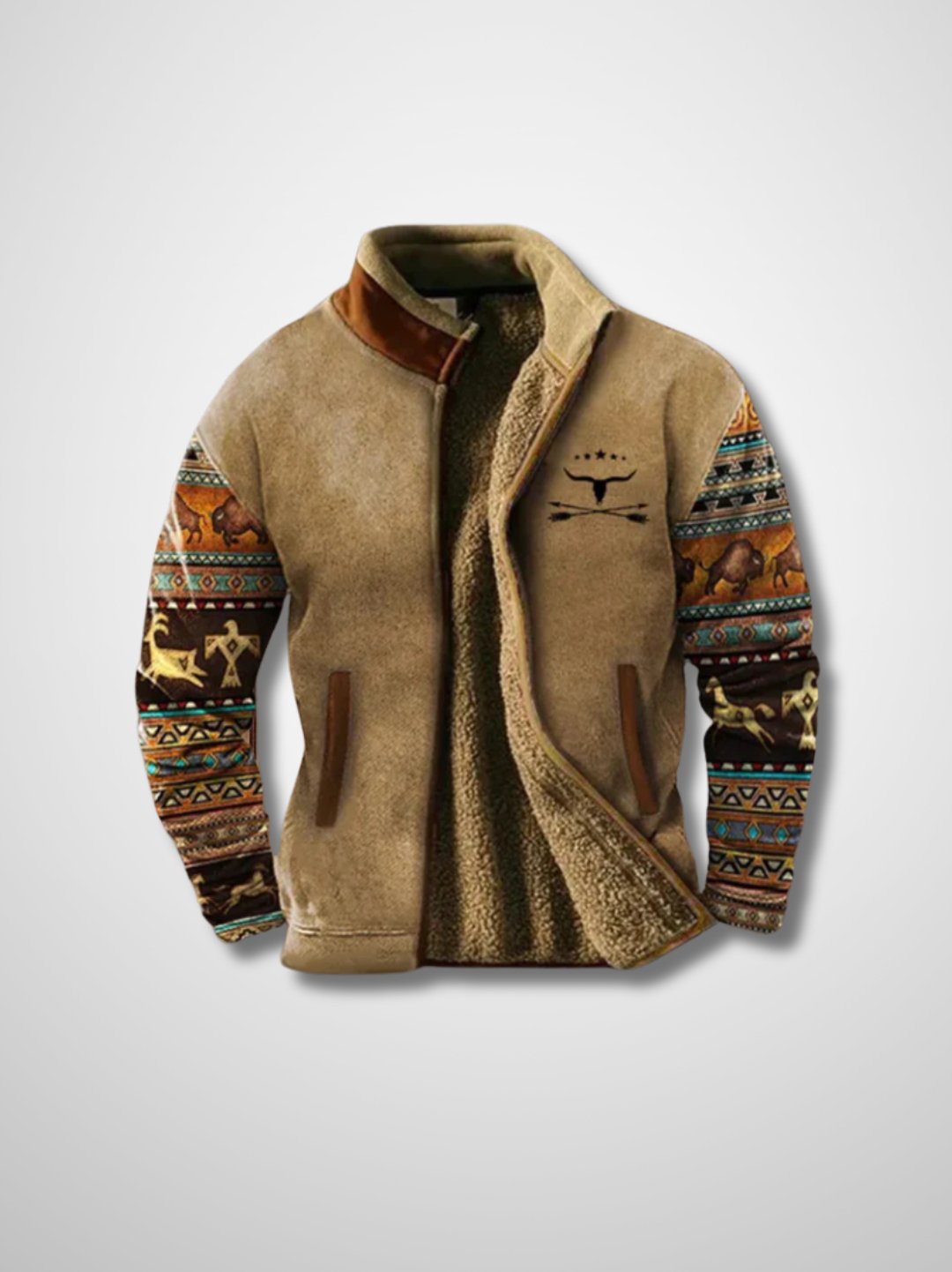 Herren Fleecejacke Warm Sherpa Winterjacke
