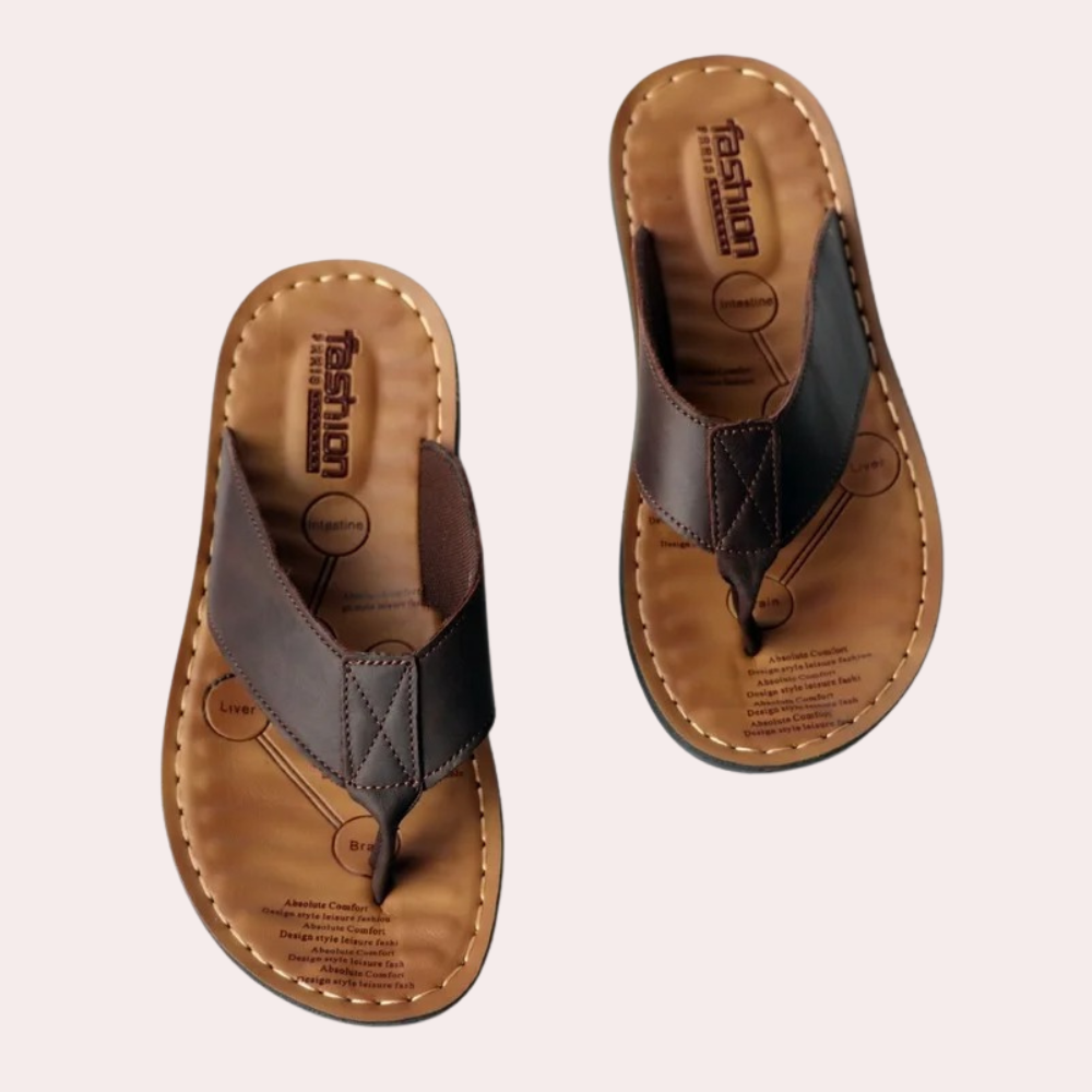 Ergonomische Herrensandalen Leder