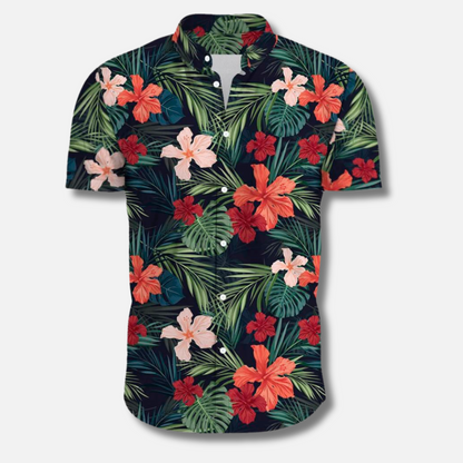 Sommer Blumenhemd für Männer Hawaii Style