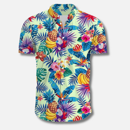 Sommer Blumenhemd für Männer Hawaii Style - IdealeKleiden