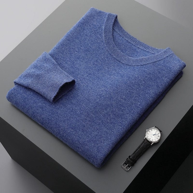 Herren Pullover Klassisch Rundhals Elegante Optik - IdealeKleiden