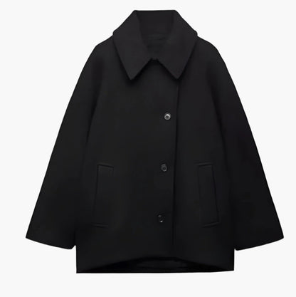 Damen Wintermantel Oversized Lang Geschnitten