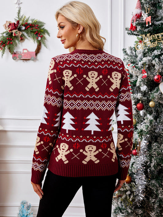 Weihnachtspullover Damen Strickcardigan Festlich - IdealeKleiden