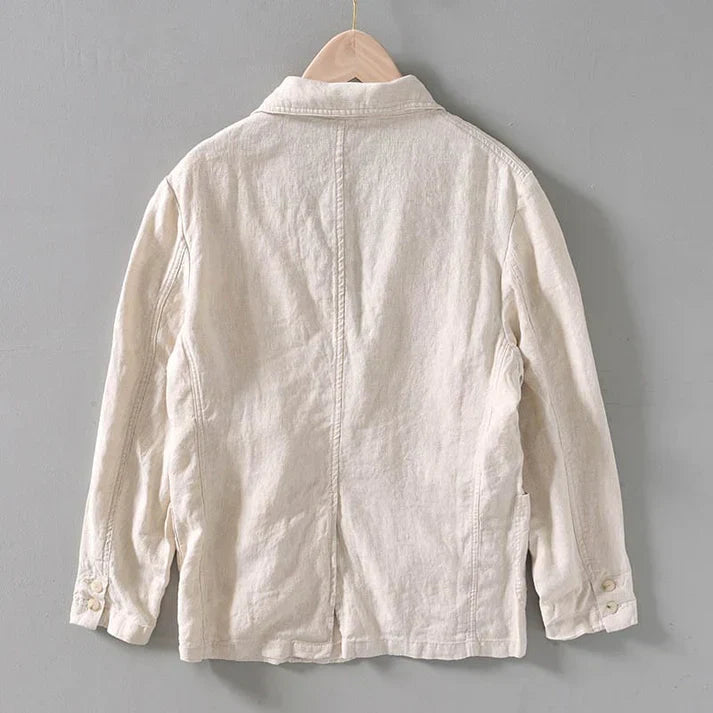 Sommerblazer Leicht Leinen Bequem - IdealeKleiden