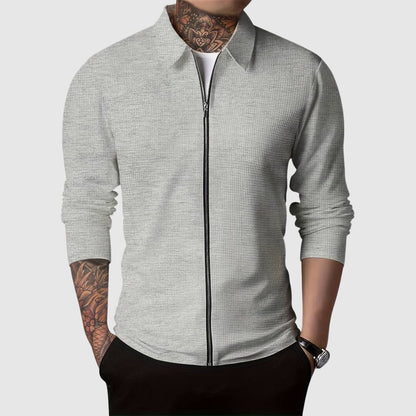 Praktische Waffle-Fleece-Jacke Zip-Up