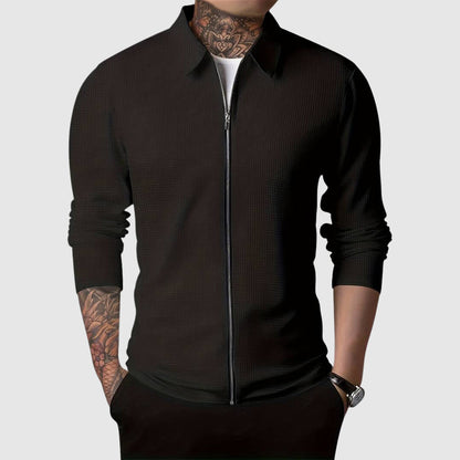 Praktische Waffle-Fleece-Jacke Zip-Up
