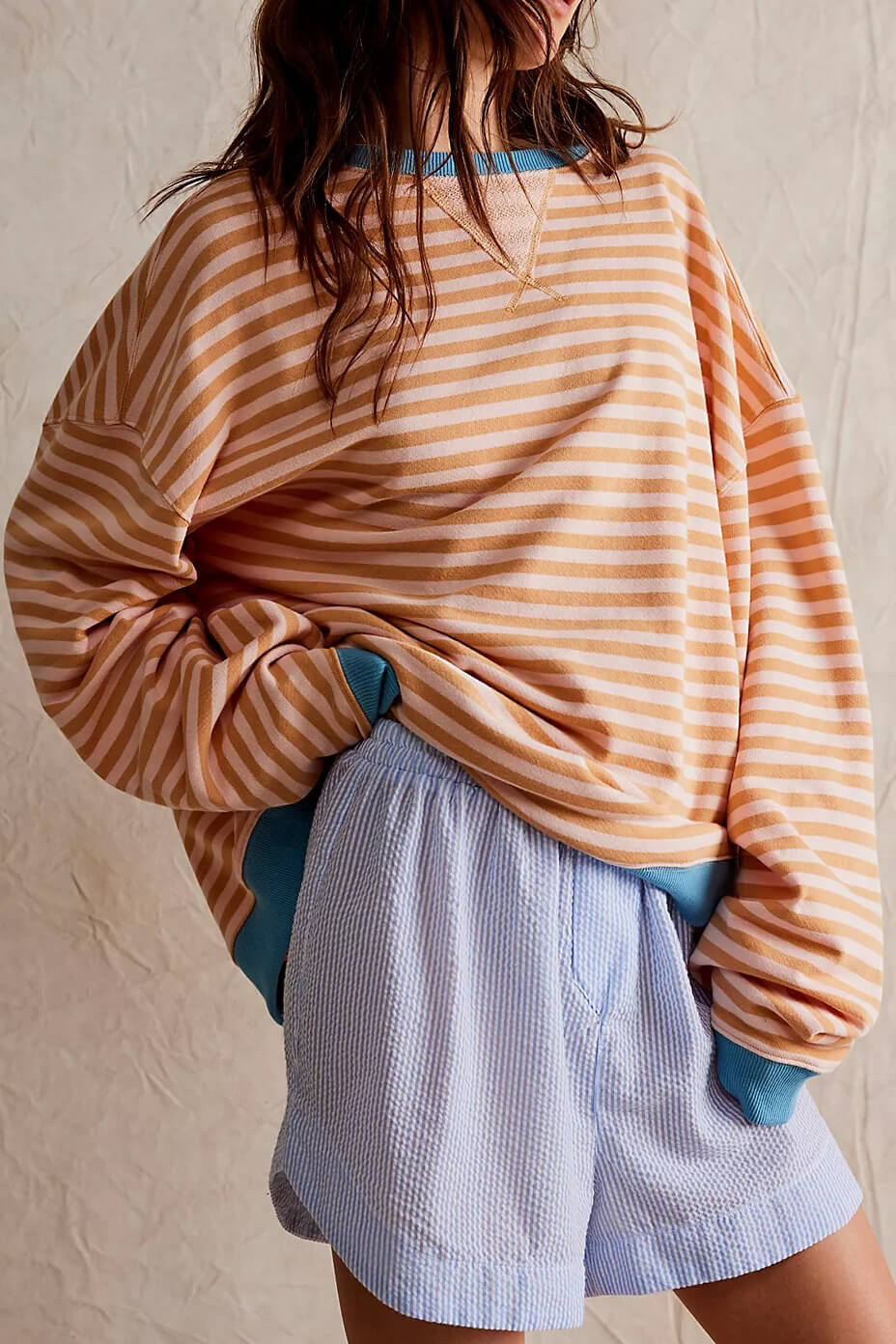 Eleganter Streifenpullover Damen Klassik