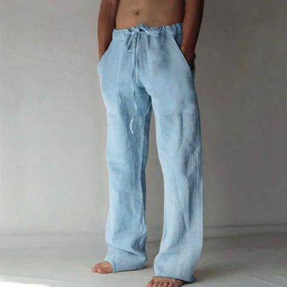 Bequeme Leinenhosen Herren Lockere Fit
