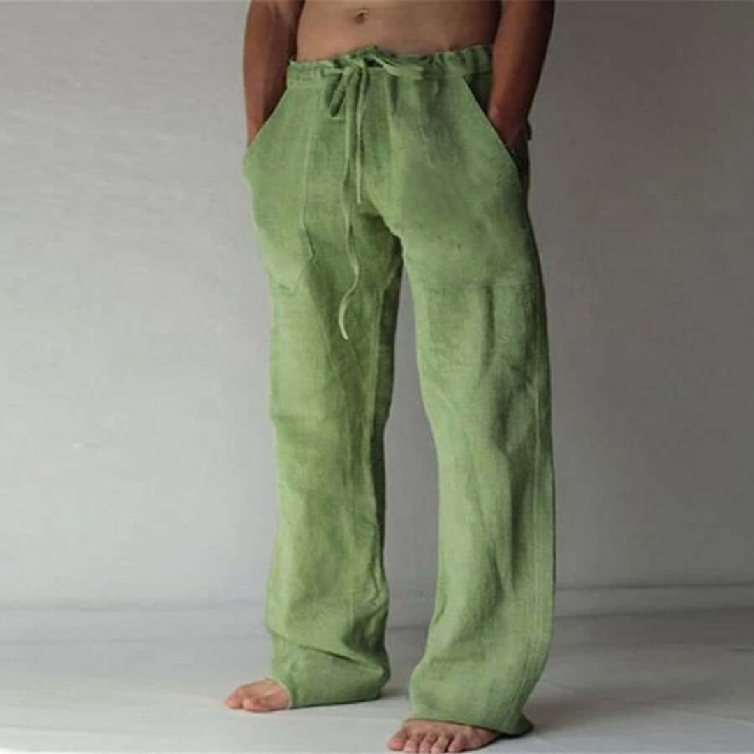 Bequeme Leinenhosen Herren Lockere Fit