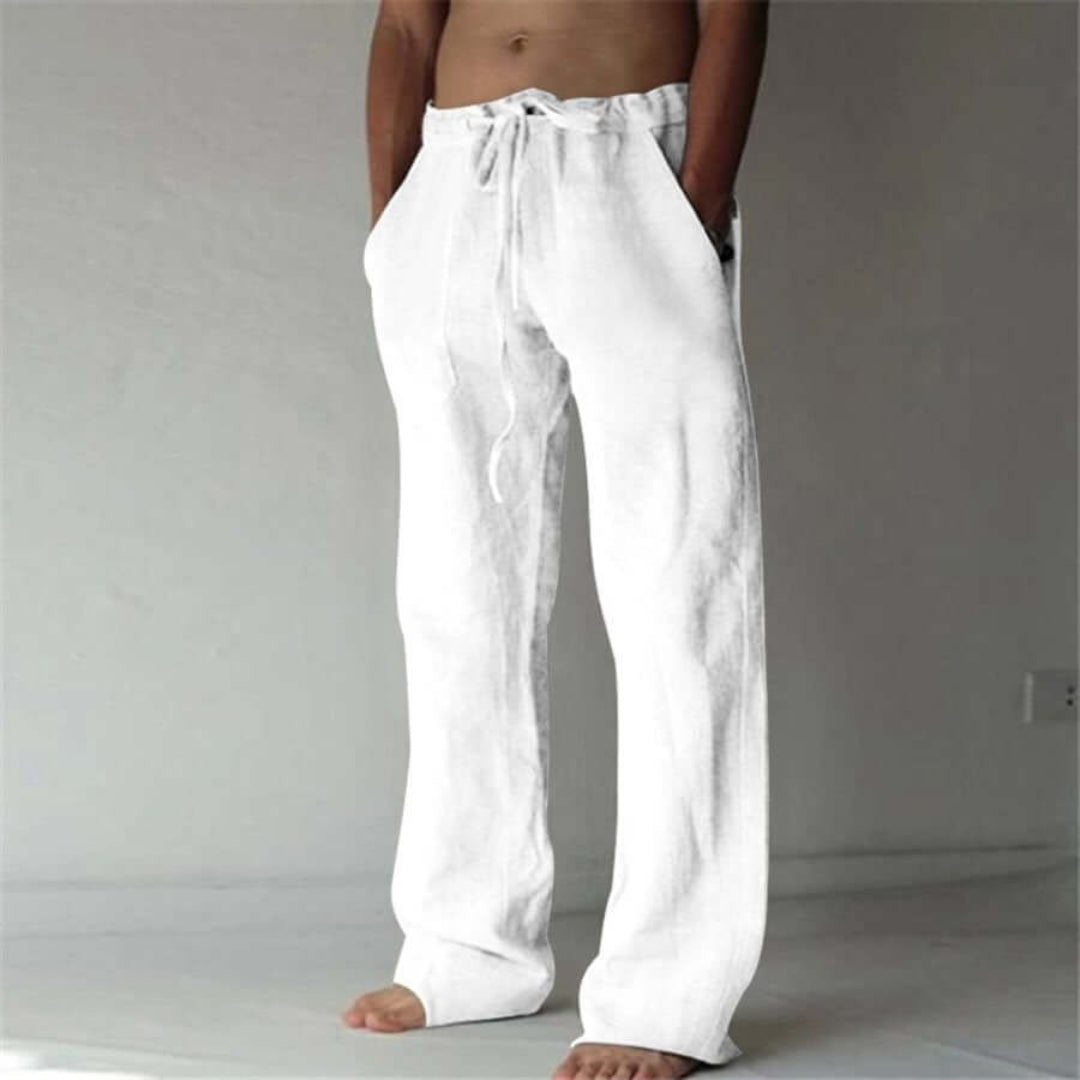 Bequeme Leinenhosen Herren Lockere Fit