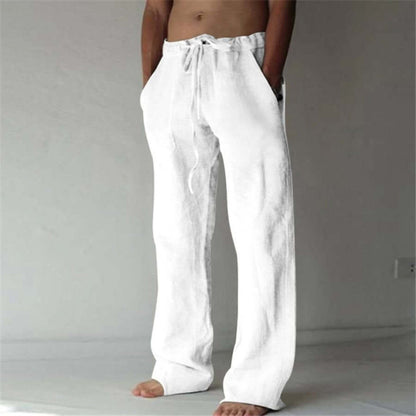 Bequeme Leinenhosen Herren Lockere Fit