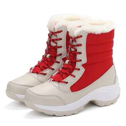 Warm gefütterte Damen Stiefel Winter Schnee