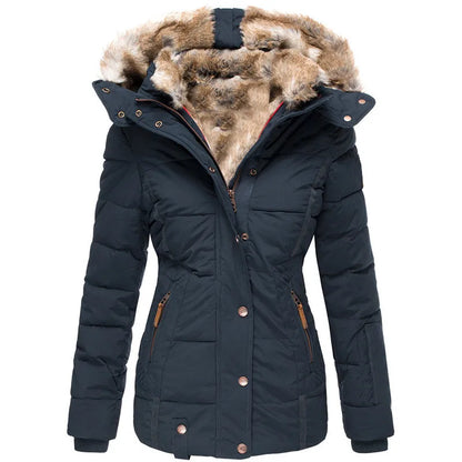 Wintermantel Damen Kunstfell Mantel