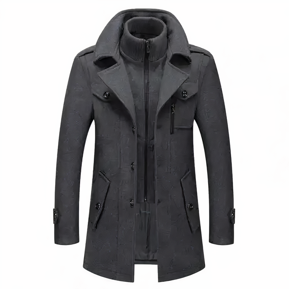 Stylische Herrenjacke Doppelkragen Modern Trend