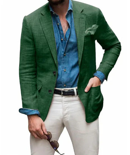 Herren Leinenblazer Elegant Hochzeit