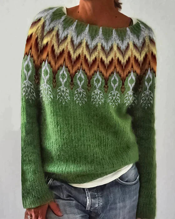 Farbenfroher Pullover Damen Modern - IdealeKleiden